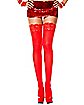 Red Lace Thigh High Stockings
