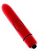 Red Precious Metal 10-Function Waterproof Bullet Vibrator - 3.5 Inch