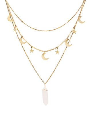 Moon and star necklace