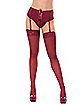 Crimson Lace Garter and Panties Set