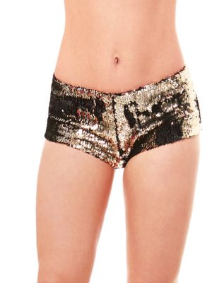 Gold sequin clearance booty shorts