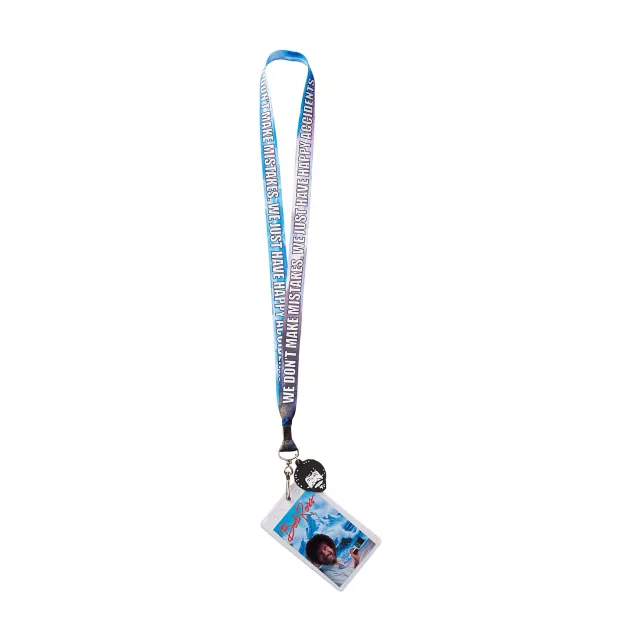 No Mistakes Just Happy Accidents Bob Ross Lanyard at Spencer's