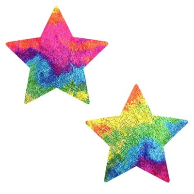 rainbow star nipple pasties