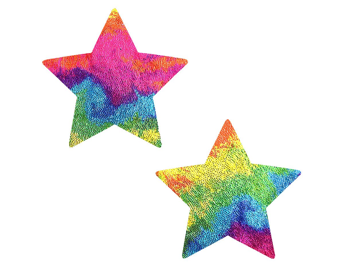 rainbow star nipple pasties