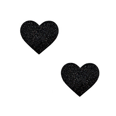 Nipple Covers - Black Lace Hearts