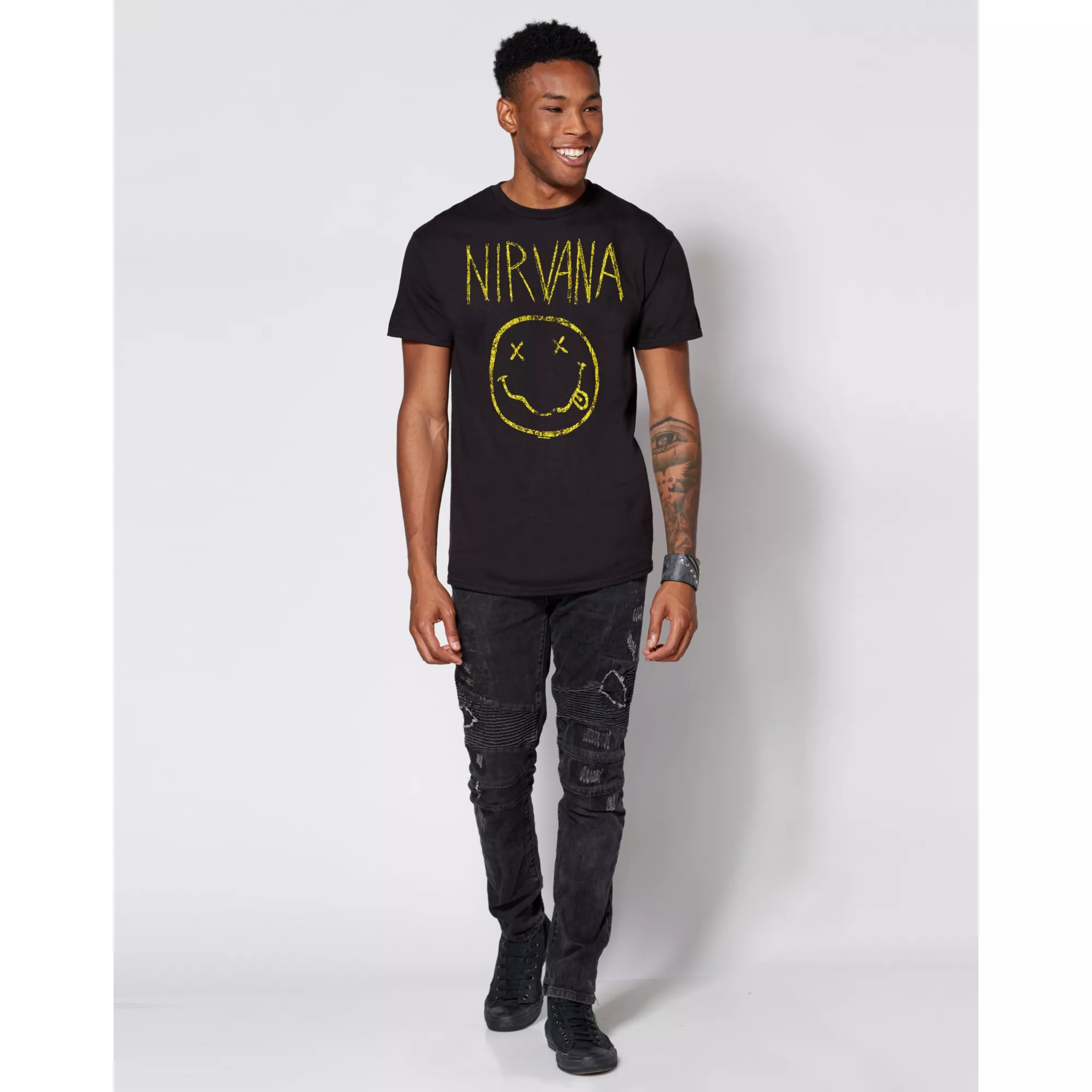 Chalk Smile Nirvana T Shirt at Spencer's