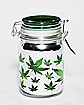 Green Pot Leaf Stash Jar - 8 oz.