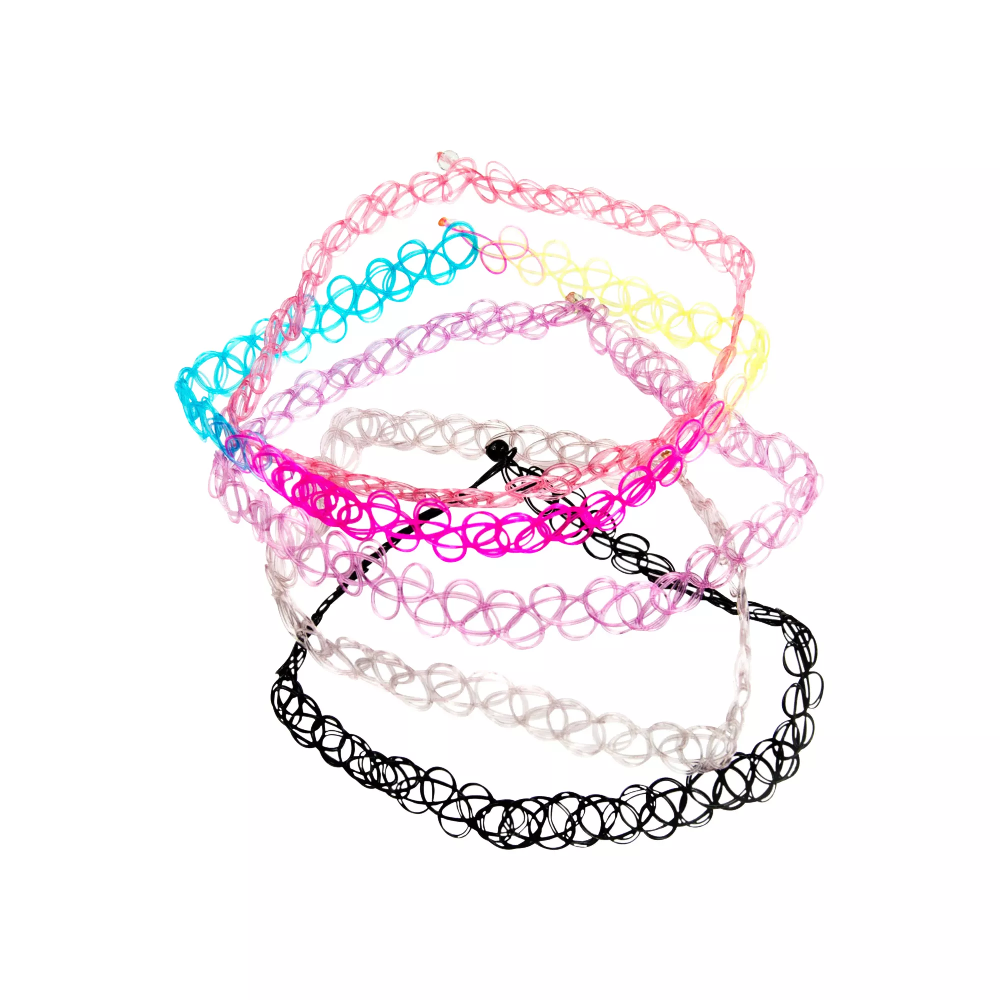 Multi-Pack Tattoo Choker Necklaces - 5 Pack