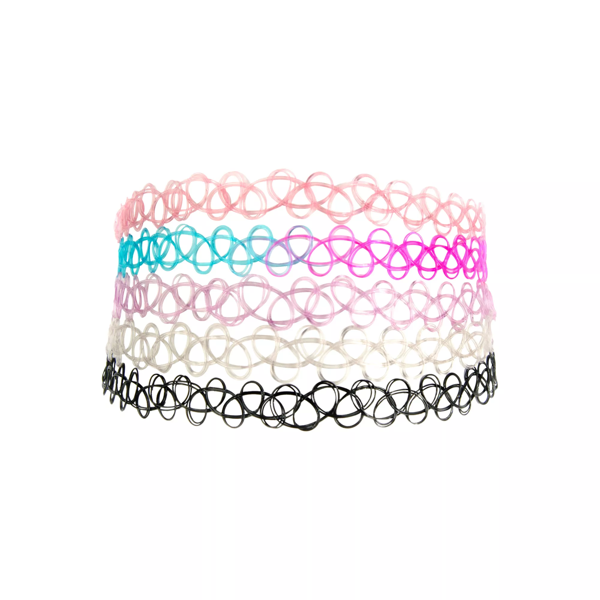 Multi-Pack Tattoo Choker Necklaces - 5 Pack