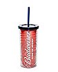 King Of Beers Budweiser Cup with Straw - 20 oz.