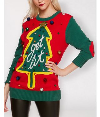 Light-Up Get Lit Ugly Christmas Sweater