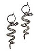 Spiral Snake Dangle Earrings