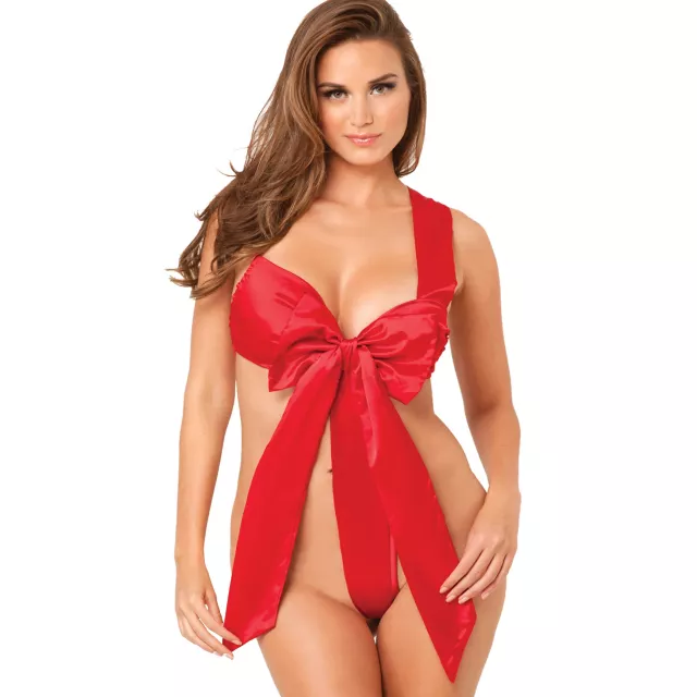 Red Satin Bow Teddy at Spencer's