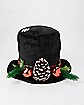 Black Snowy Top Hat