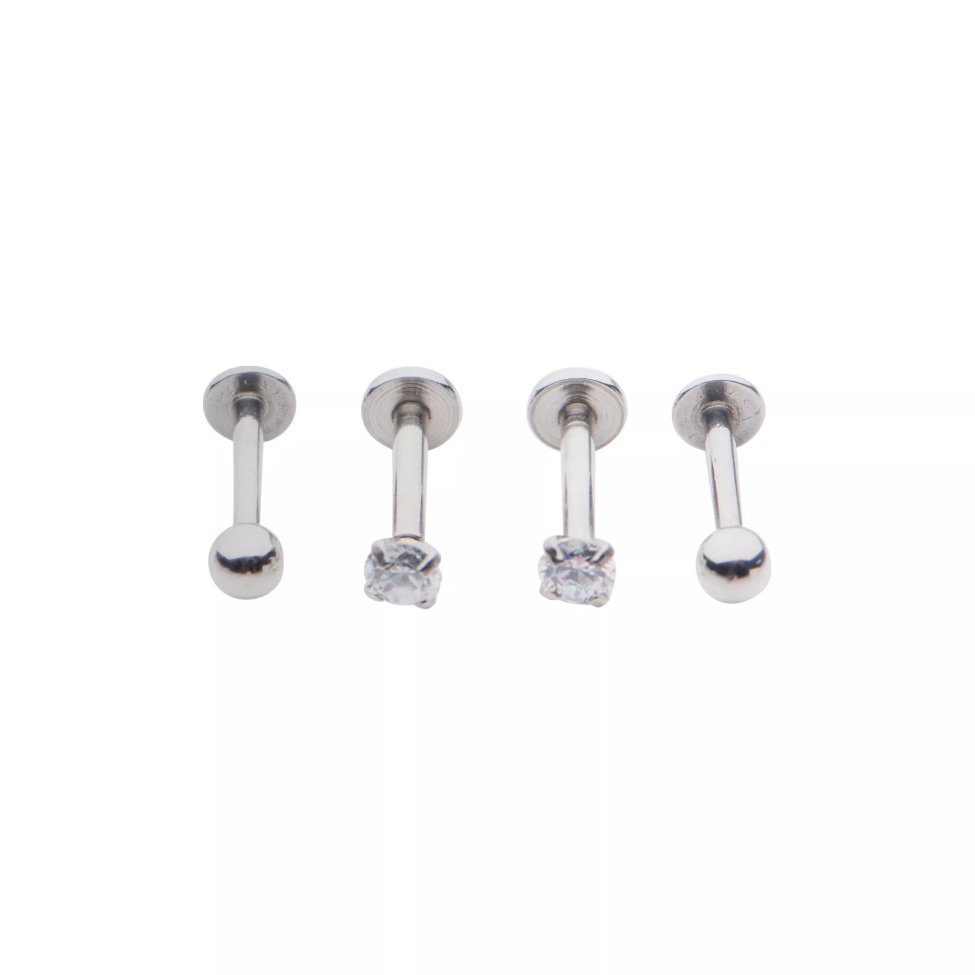 Multi-Pack CZ Labret Lip Rings Pack