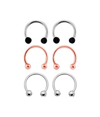 horseshoe rings circular barbells body piercing jewelry spencer's pierced nation