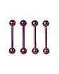 Anodized Barbell 4 Pack - 14 Gauge