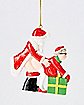 Santa Claus and Mrs. Claus Ho Ho Ho Christmas Ornament