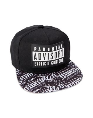 Parental Advisory Snapback Hat - Spencer's