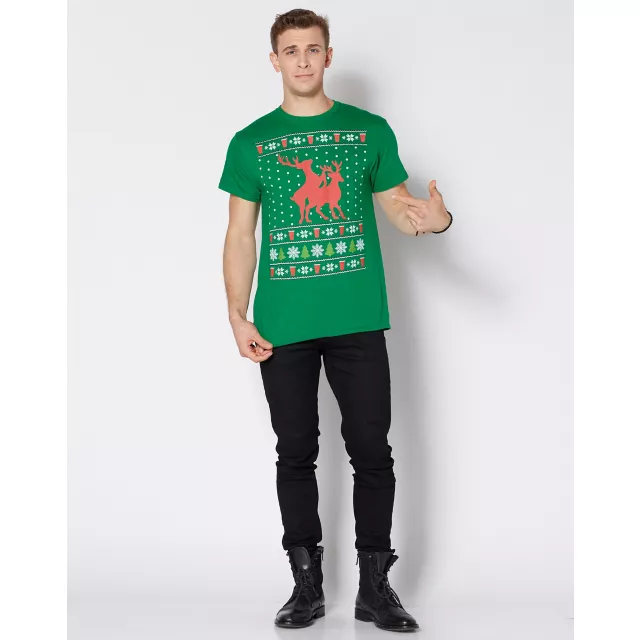Humping Reindeer Ugly Christmas T Shirt at Spencer's