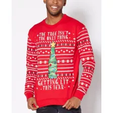 Light-Up Getting Lit Tree Ugly Christmas Sweater at Spirit Halloween