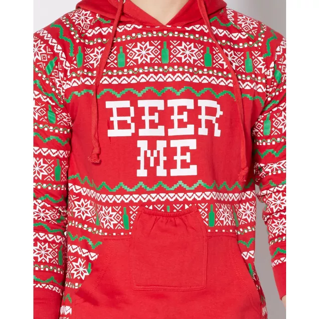 Beer Me Ugly Christmas Hoodie at Spencer's