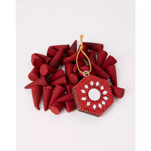 Dragon Blood Incense Cones and Holder - 40 Pack at Spencer's
