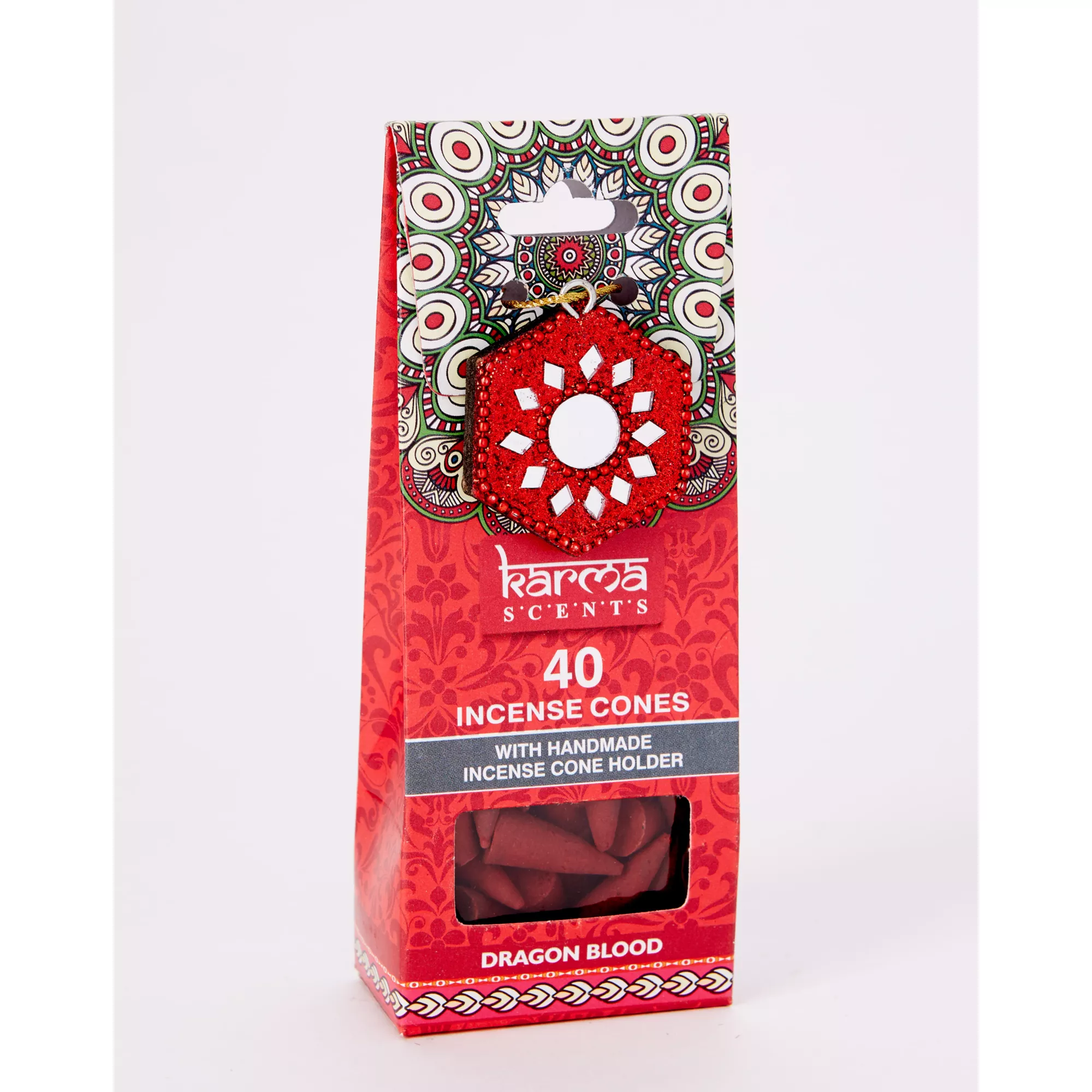 Dragon Blood Incense Cones and Holder - 40 Pack at Spencer's