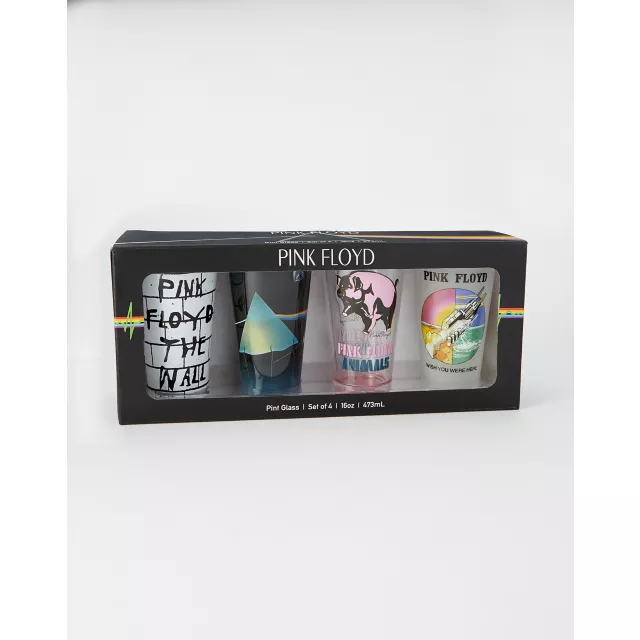 Pink Floyd Pint Glasses 4 Pack - 16 oz. at Spencer's
