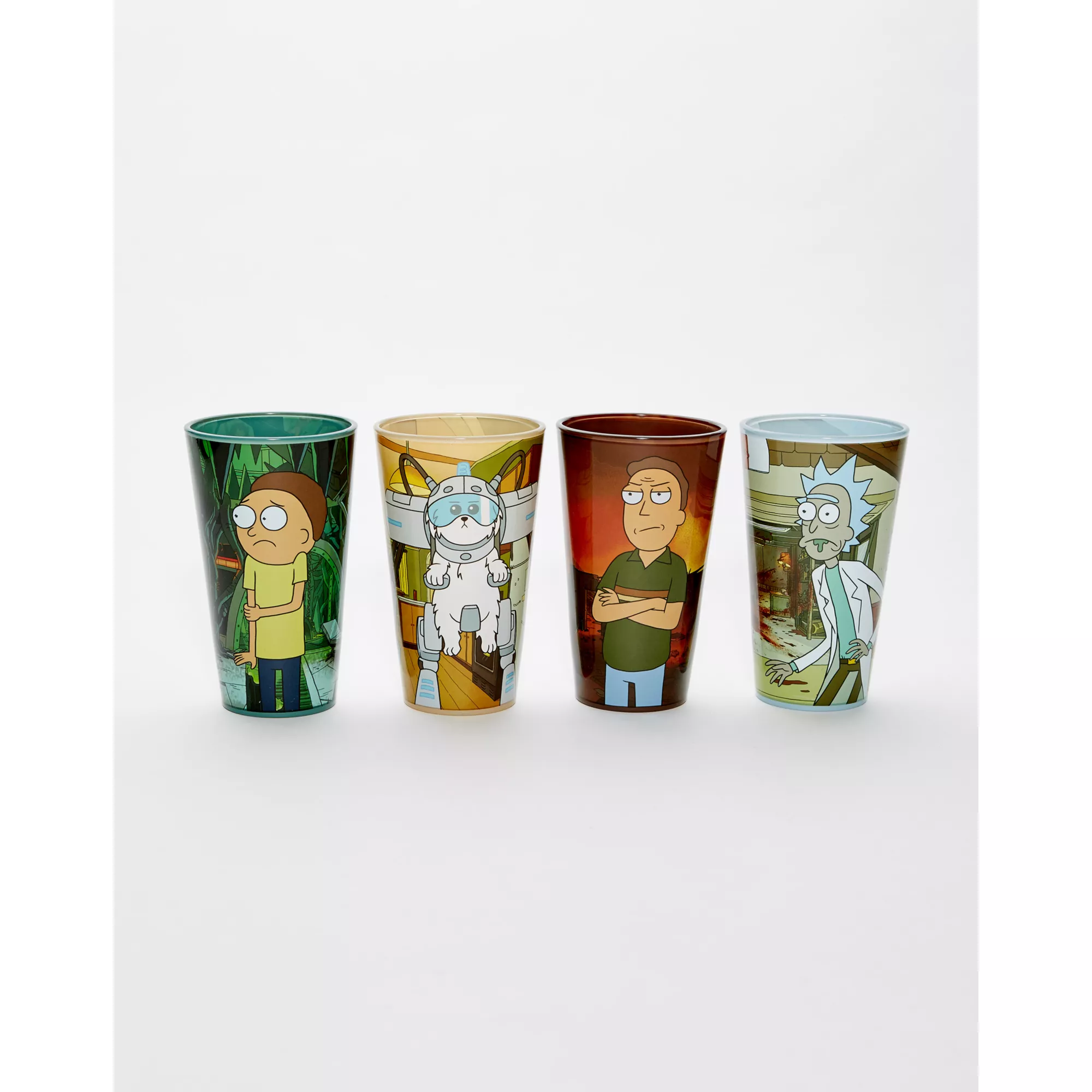 Rick and Morty Pint Glasses 16 oz. - 4 Pack at Spencer's