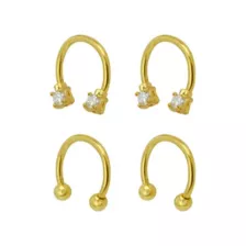 Multi-Pack Goldplated Horseshoe Rings - 2 Pair at Spencer's