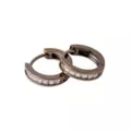 Brass Plated CZ Huggie Earrings - 16 Gauge at Spencer's