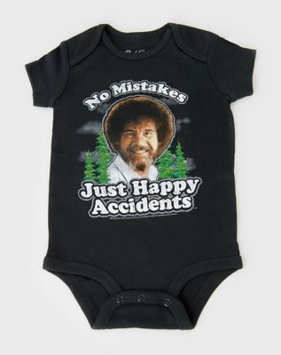 Happy Accidents Bob Ross Baby Bodysuit Spencer s