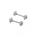 Flower CZ Nipple Barbells - 14 Gauge at Spencer's