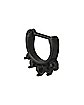Blackplated Black CZ Clicker Septum Ring - 16 Gauge