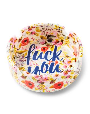 Floral Fuck You Ashtray - Spencer's