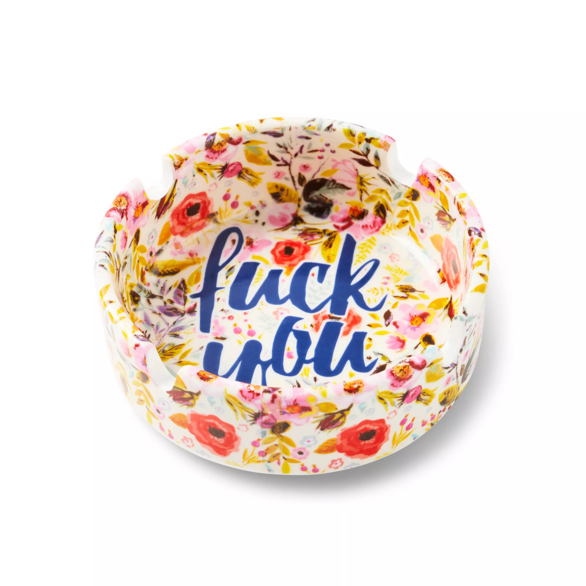 Floral Fuck You Ashtray at Spencer's