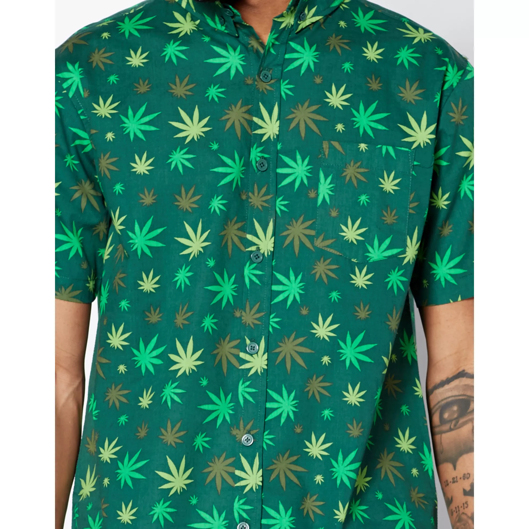 Leaf Button Down Shirt at Spencer's