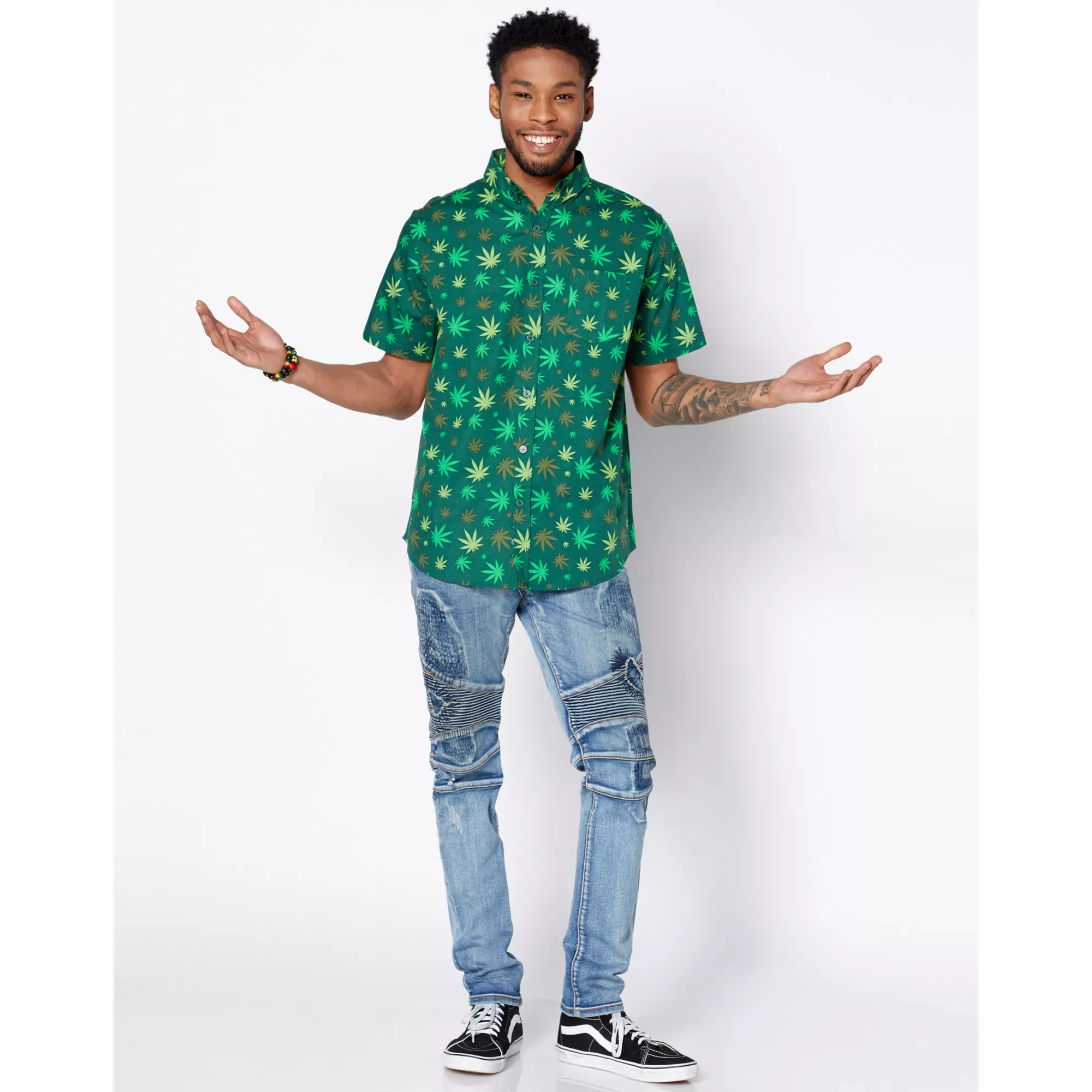 Leaf Button Down Shirt at Spencer's