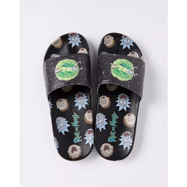 Rick and Morty Slider Sandals at Spencer's
