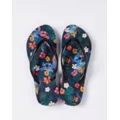 Floral Lilo and Stitch Flip Flops - Disney at Spencer's