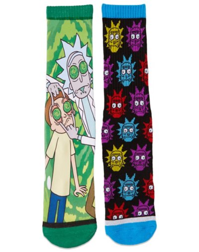 Portal Eyes Rick and Morty Crew Socks - 2 Pack