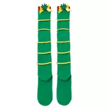 Rasta Lace-Up Over The Knee Socks at Spencer's