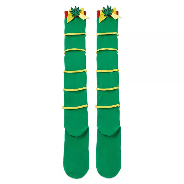 Rasta Lace-Up Over The Knee Socks at Spencer's