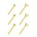 CZ Stud Nose Rings - 6 Pack at Spencer's