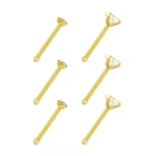 CZ Stud Nose Rings - 6 Pack at Spencer's