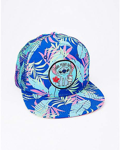 Tropical Scrump and Stitch Snapback Hat - Disney - Spencer's