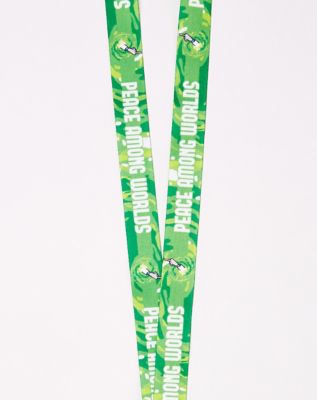 Peace Among Worlds Lanyard - Rick and Morty