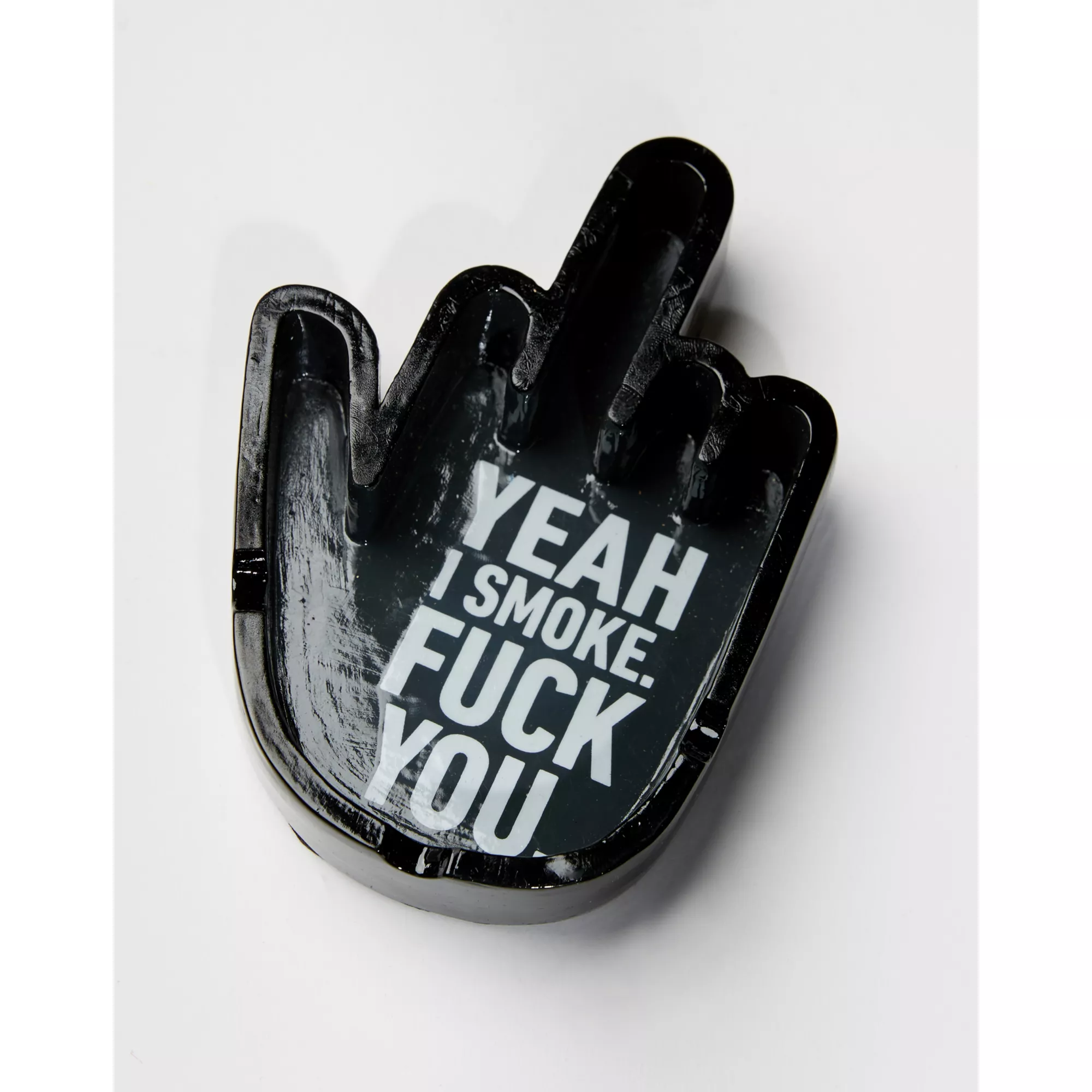 Yeah I Smoke Fuck You Middle Finger Ashtray at Spencer's