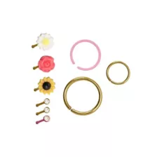 Multi-Pack CZ Flower Stud Nose Rings and Hoop Nose Rings 9 Pack - 20 Gauge at Spencer's